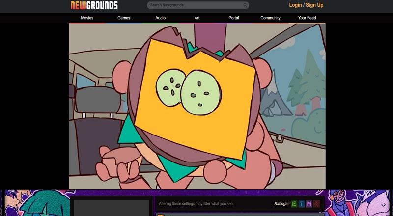 play video newgrounds platform