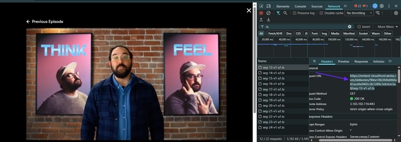copy request url wistia