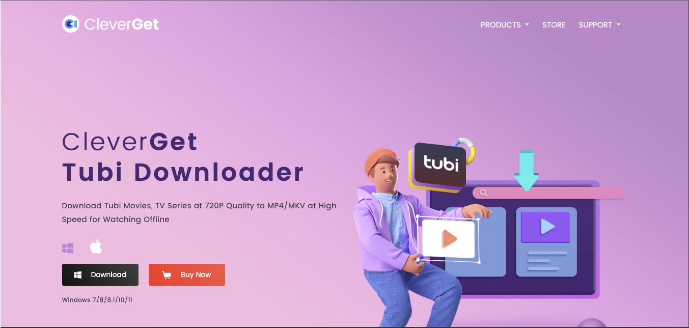 cleverget downloader download from tubitv