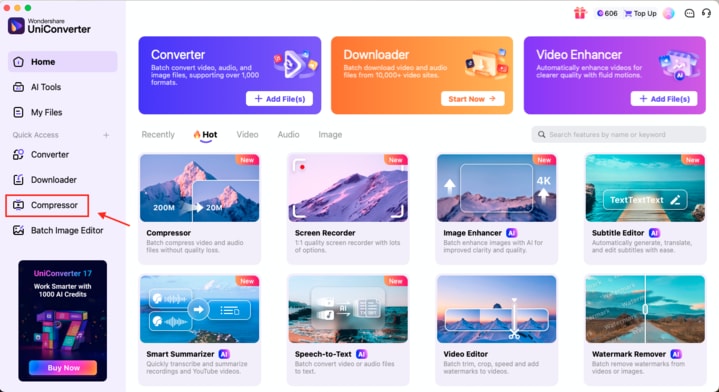 wondershare uniconverter compressor