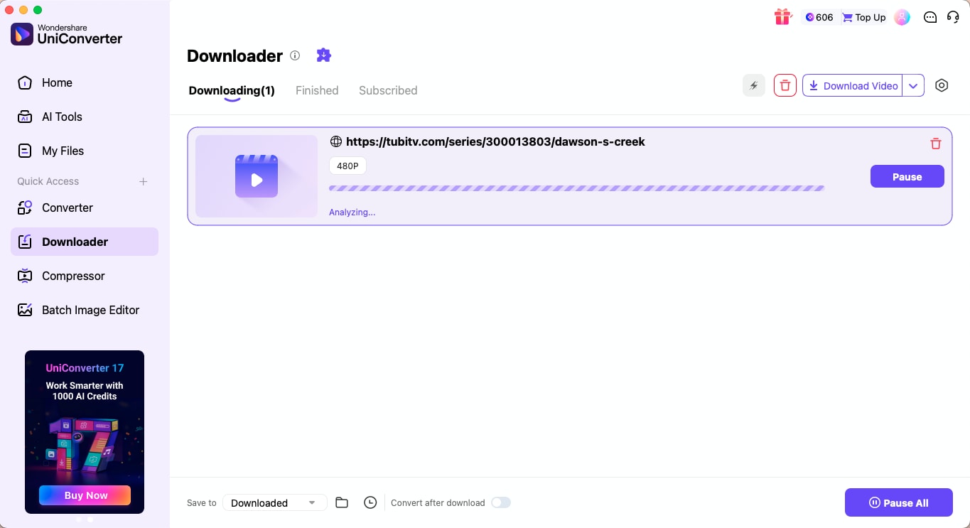 wondershare uniconverter download tubitv series
