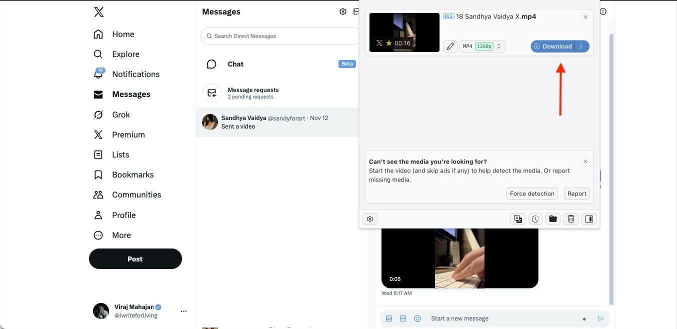 twidropper download video from twitter dms