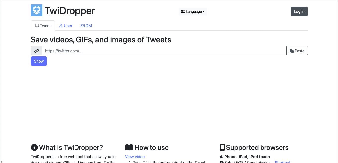 twidropper online twitter dm downloader
