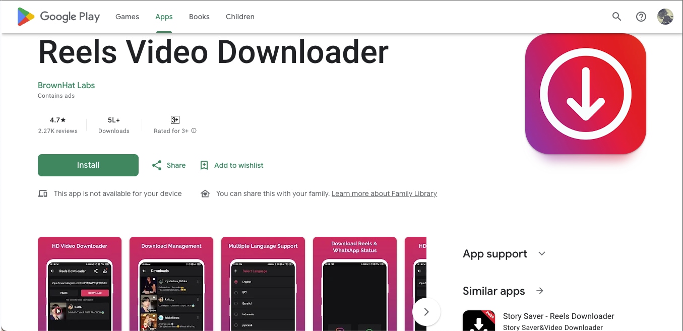 reels video downloader homepage