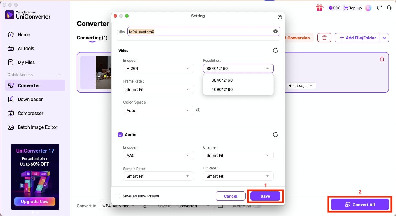 wondershare uniconverter convert all
