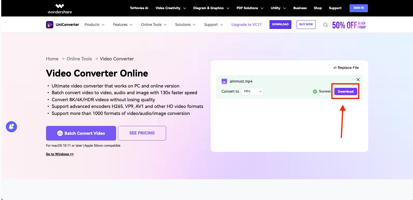 wondershare uniconverter online download