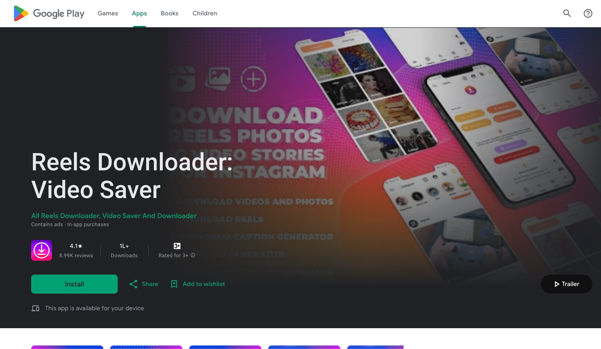 reels downloader video saver homepage