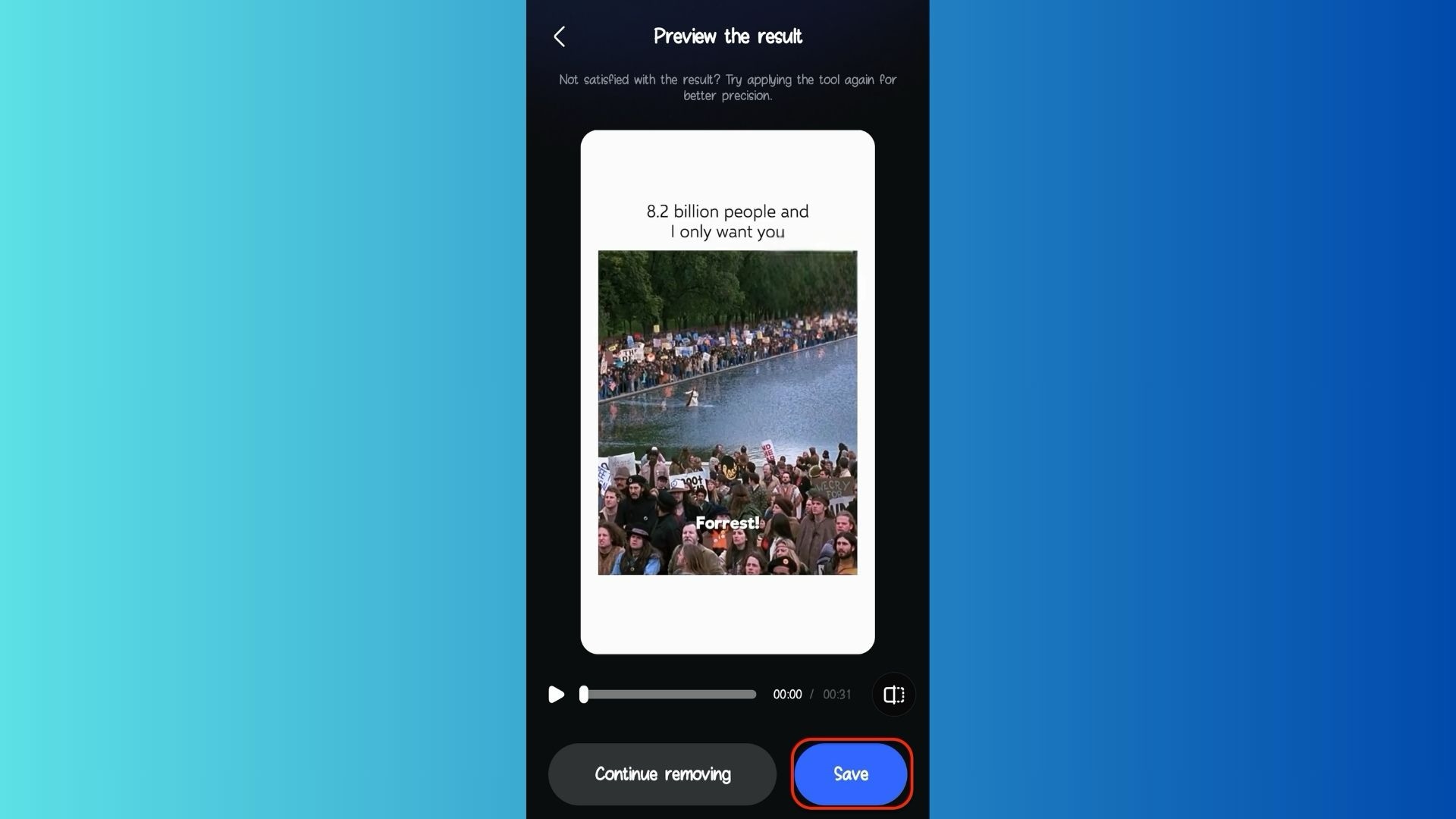 click on save to export