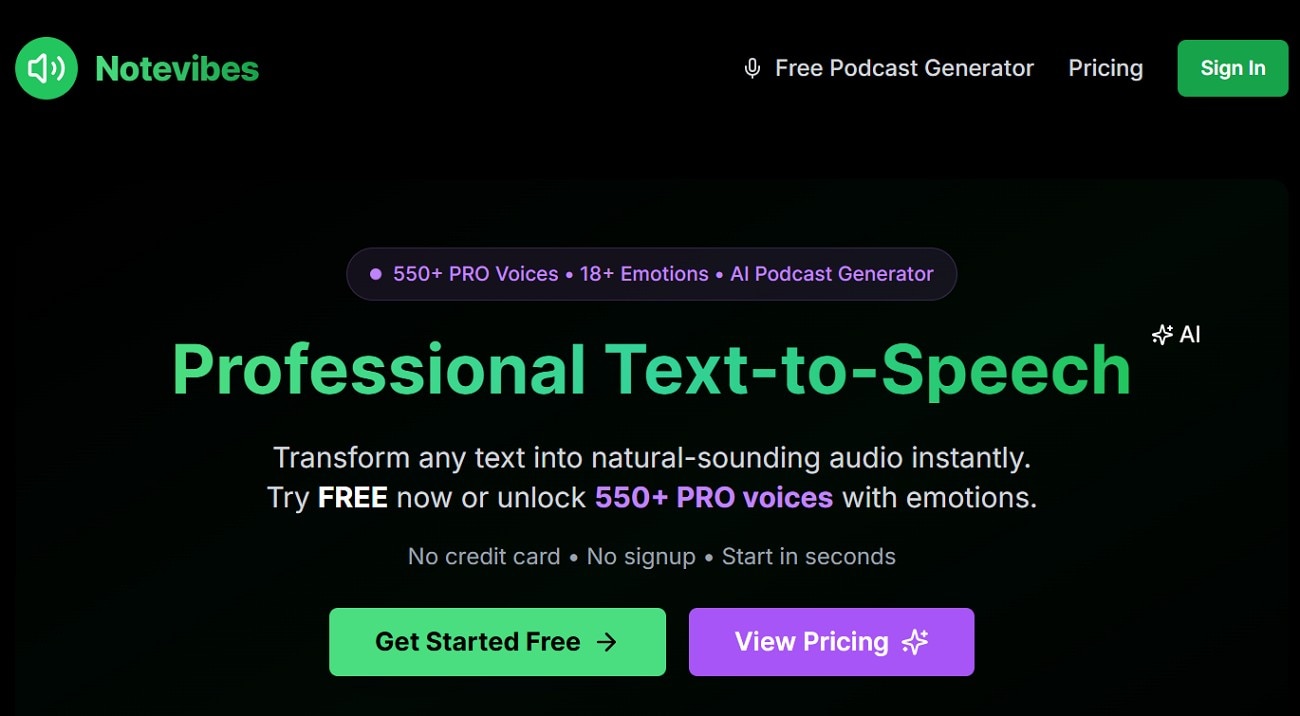 notevibes text to speech