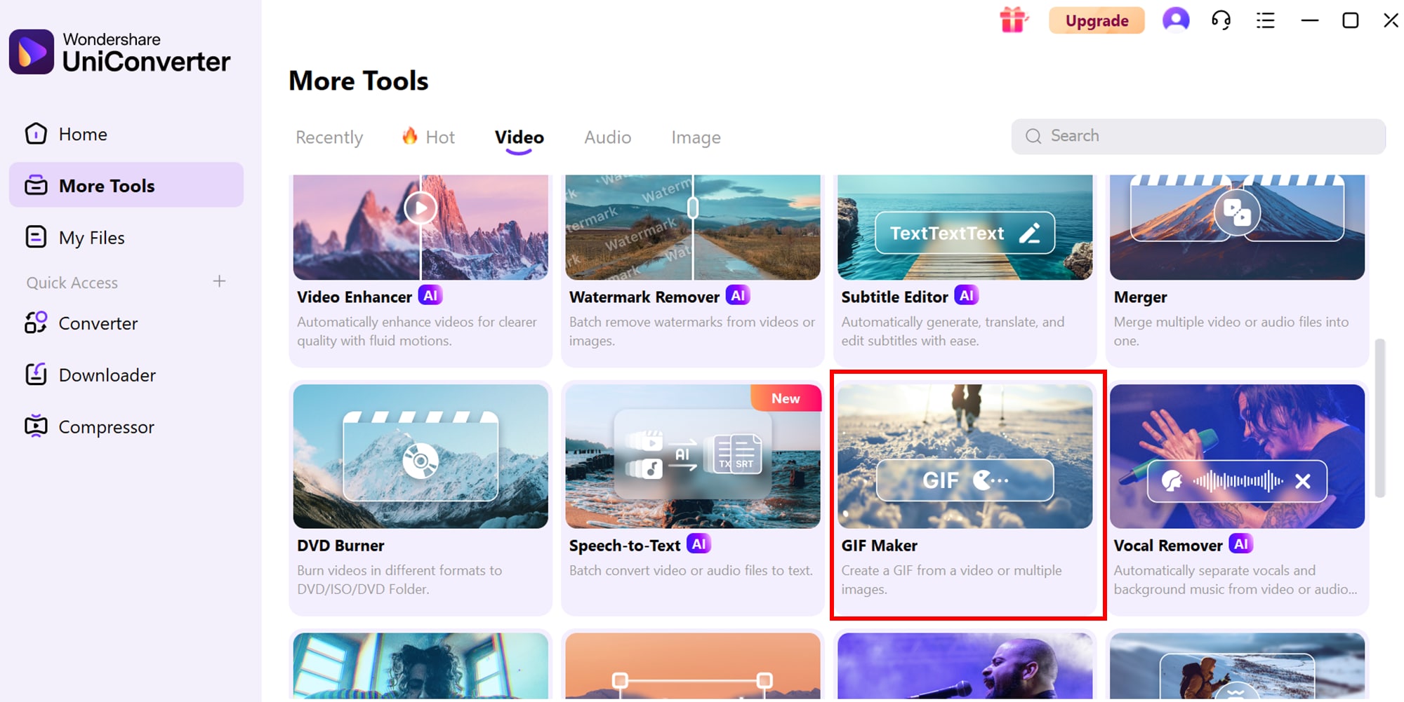 Access Wondershare Uniconverter