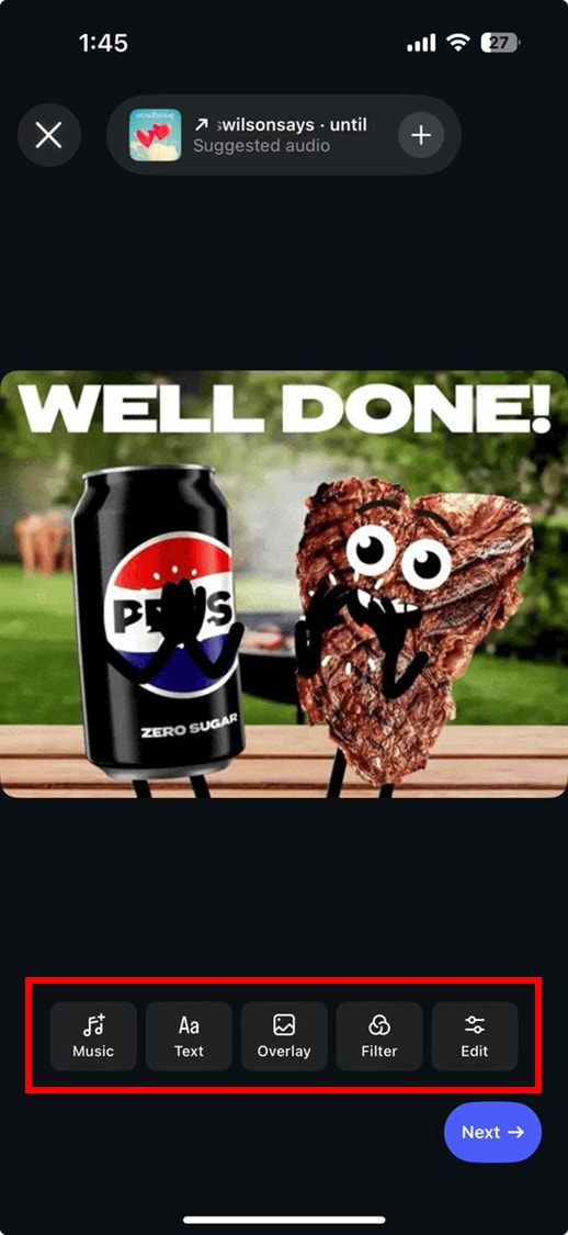 access editing screen