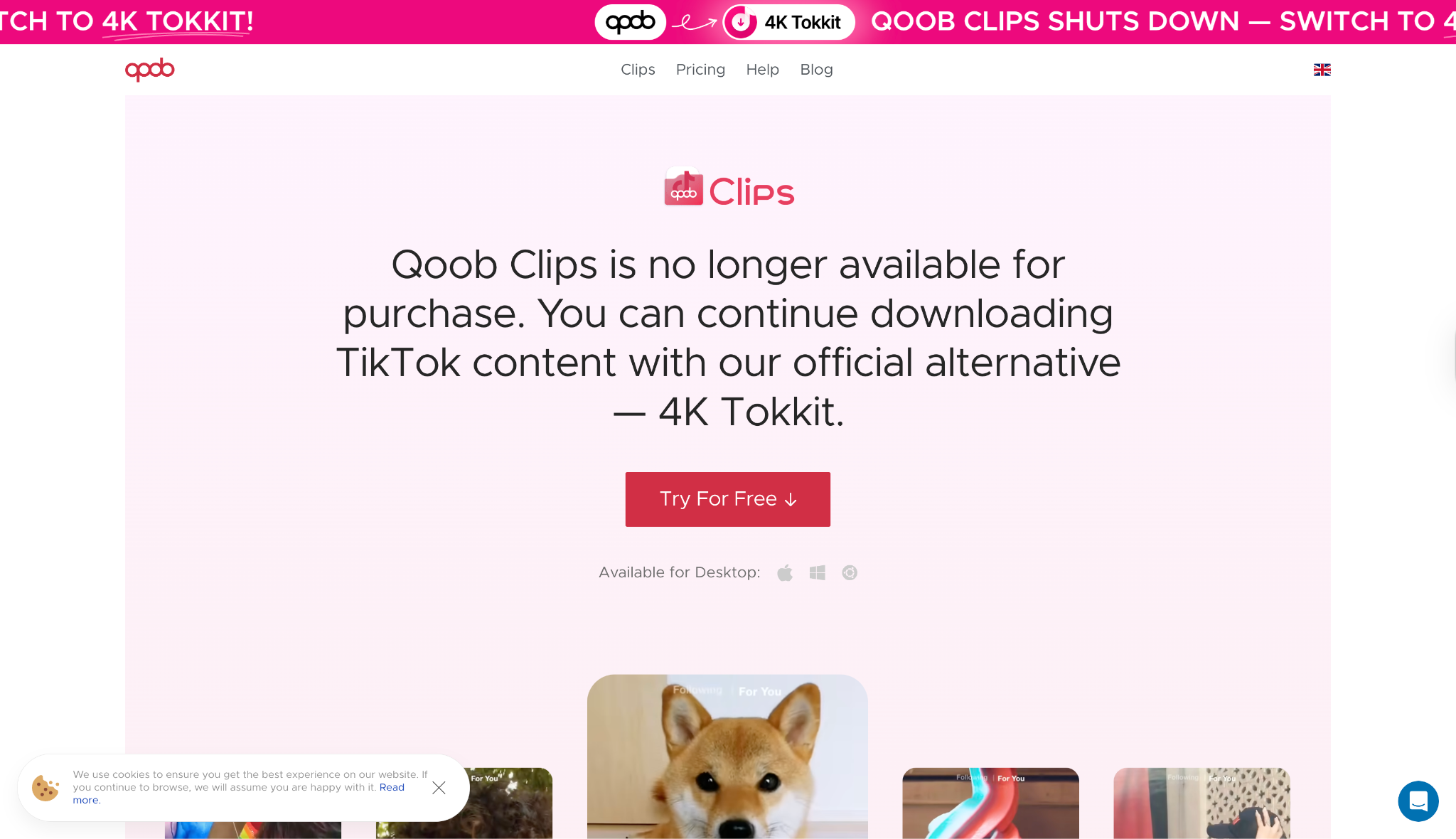 quoob clips homepage