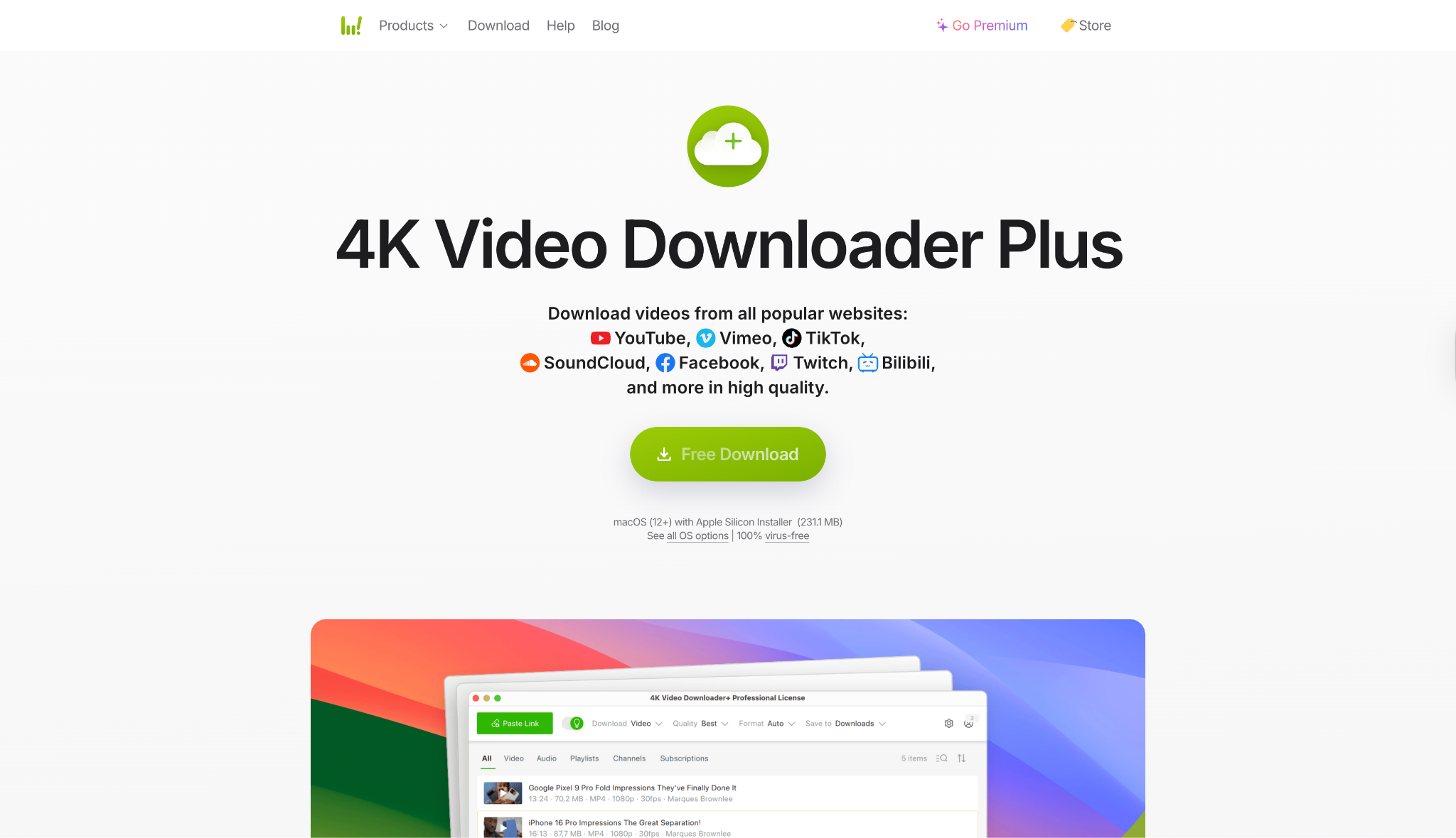 4k video downloader homepage