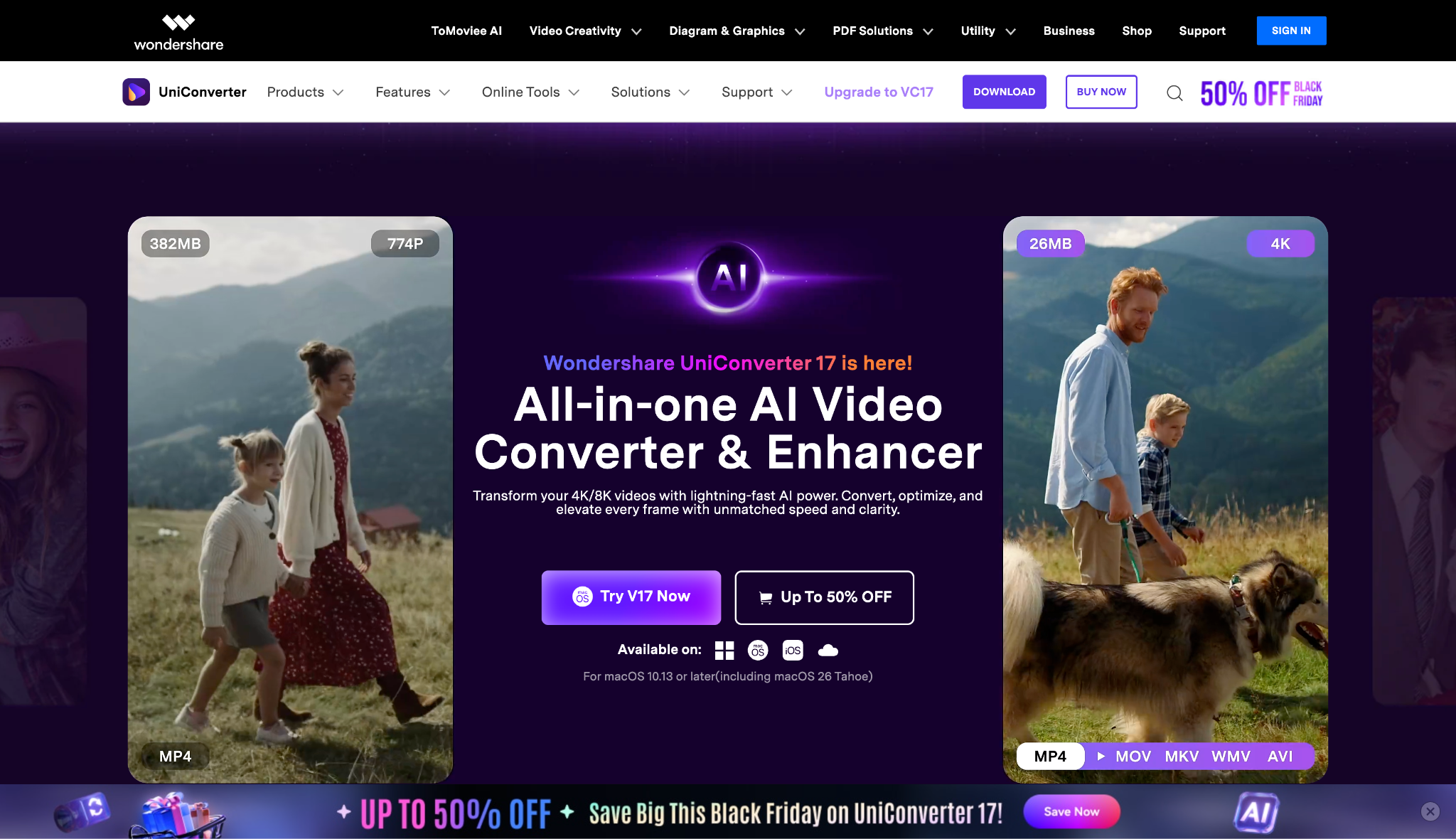 wondershare uniconverter interface
