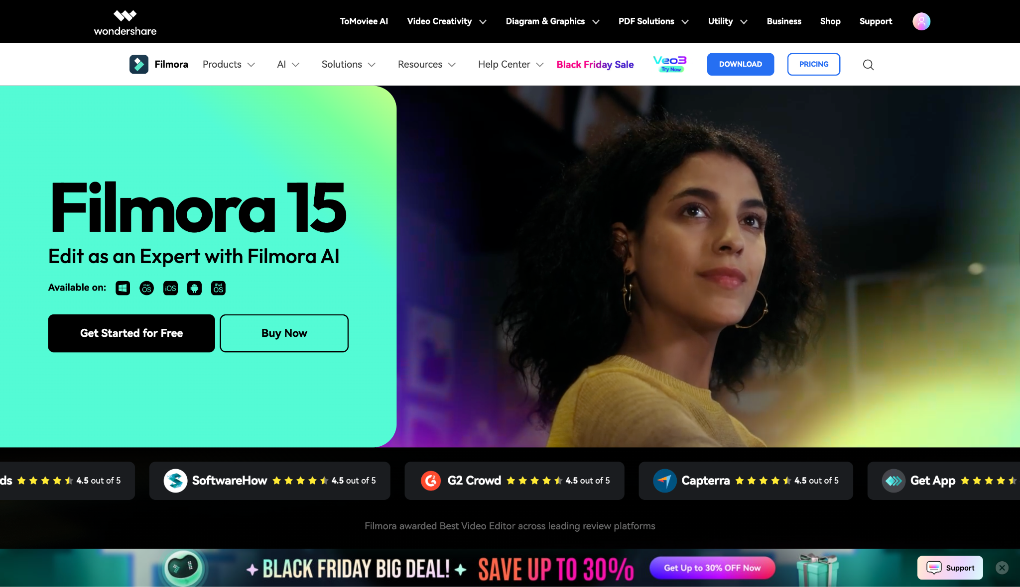 wondershare filmora interface