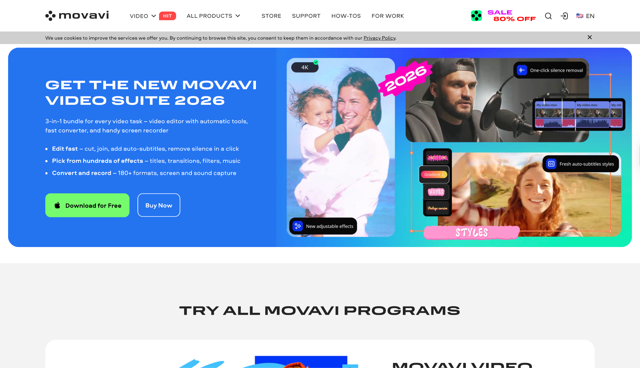 movavi video editor interface
