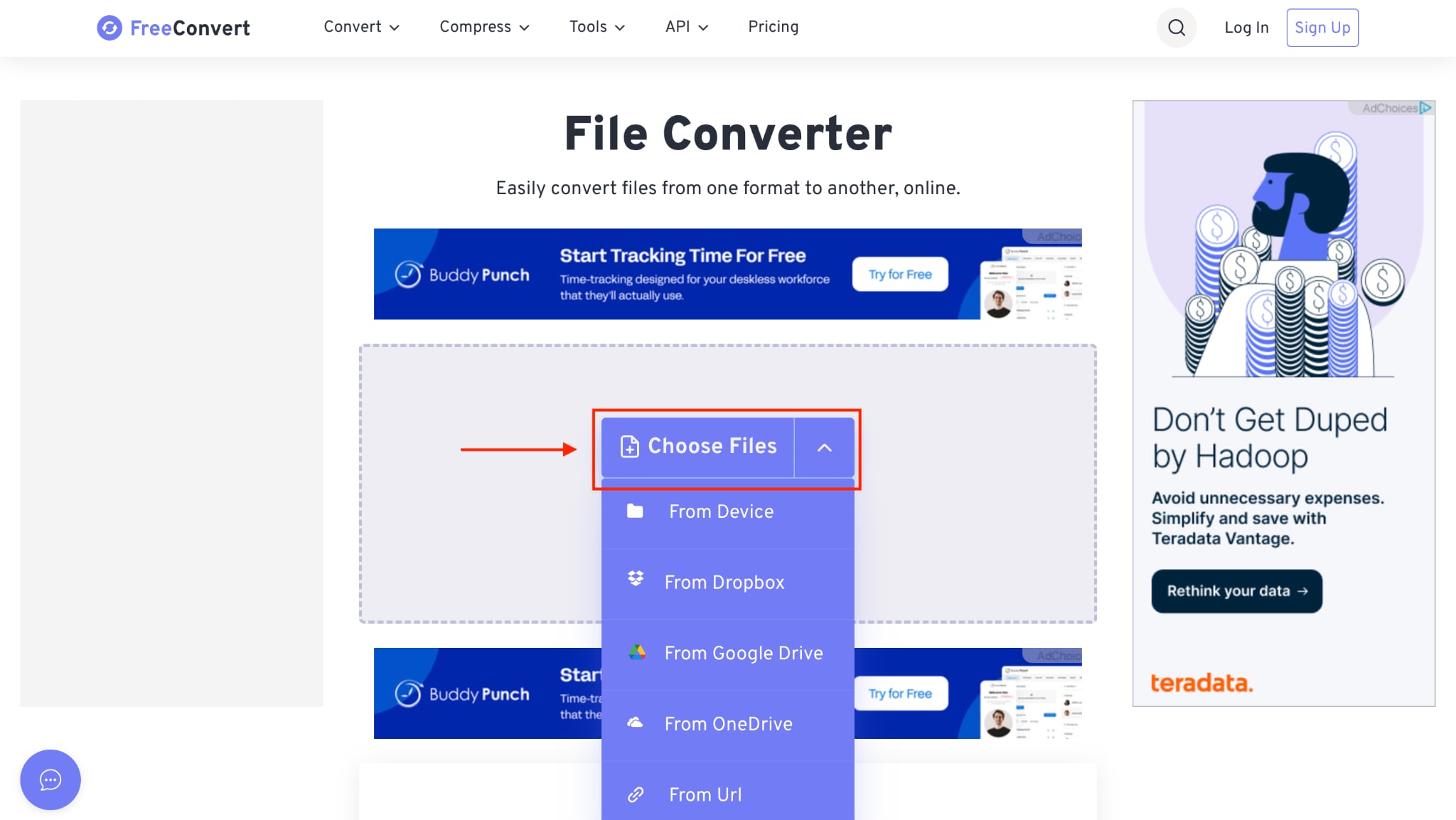 free convert choose file