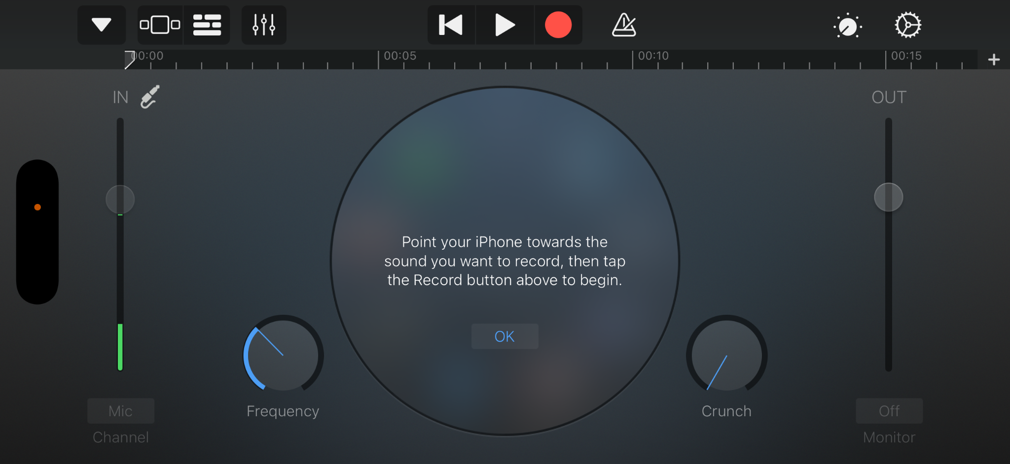garageband record voice