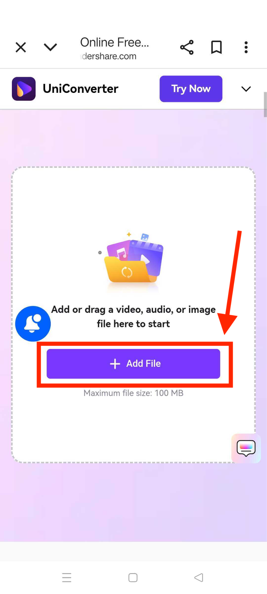 iphone add file to uniconverter online converter