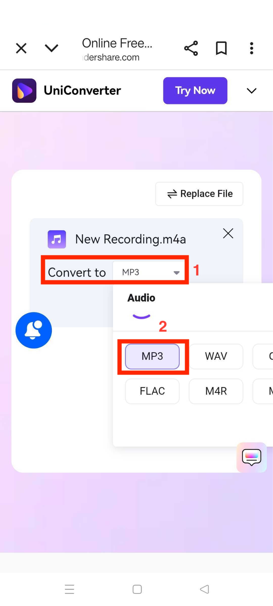 uniconverter online convert voice memo to mp3 iphone
