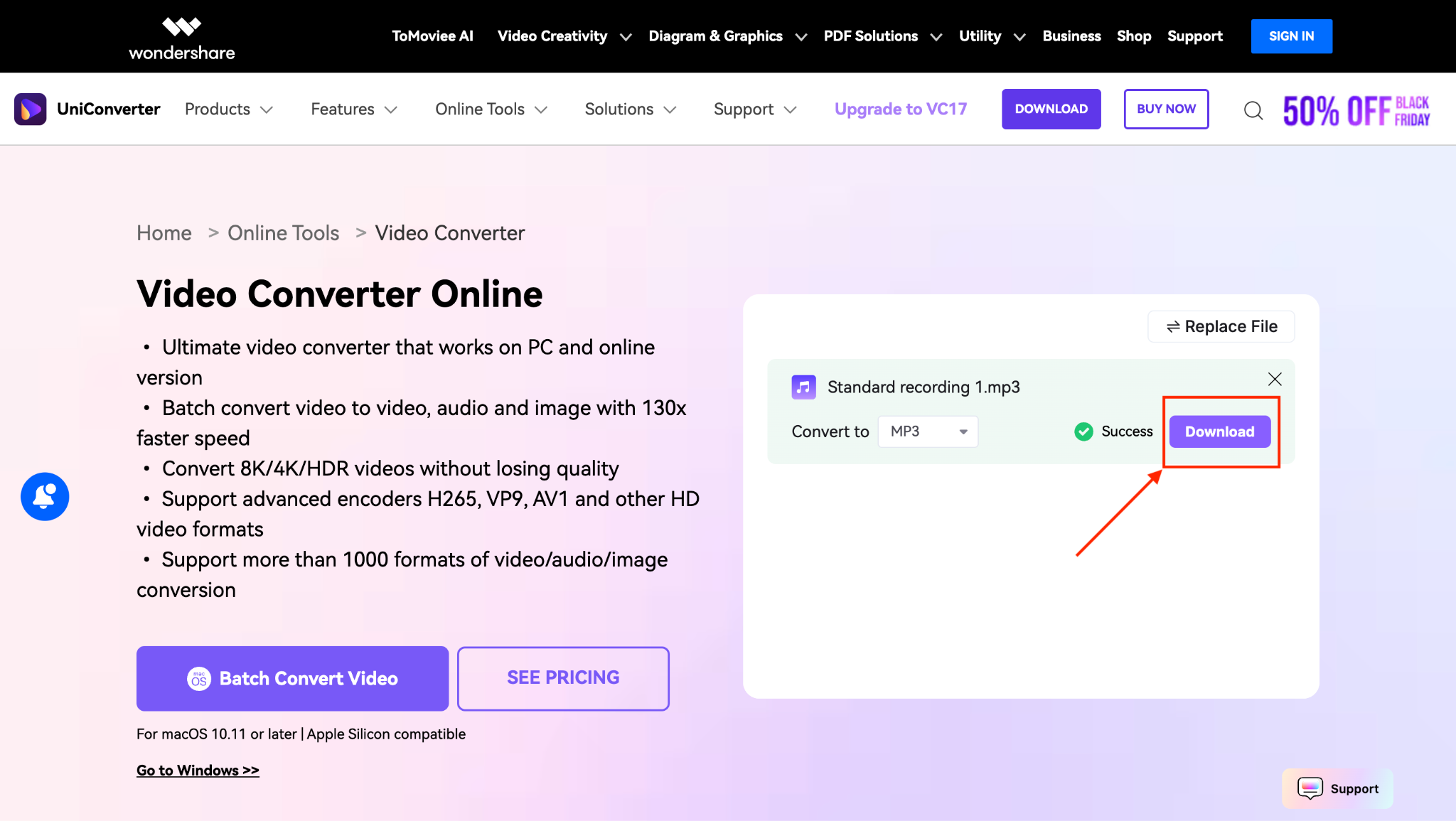 wondershare uniconverter online download