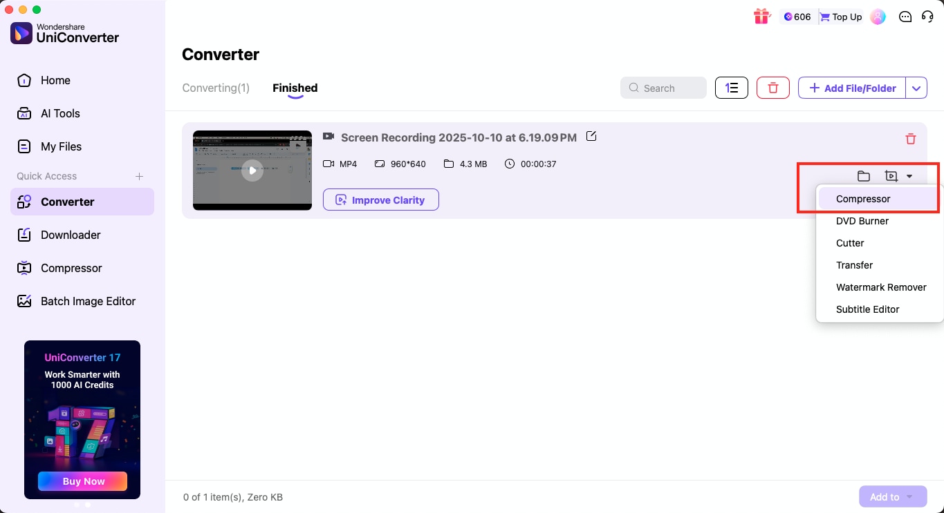 wondershare uniconverter compressor