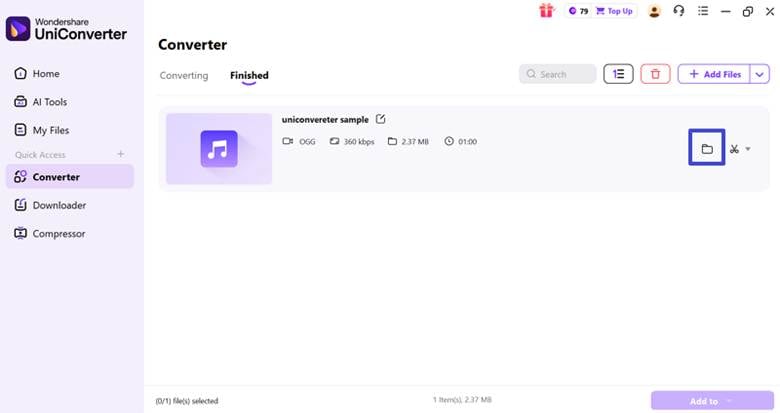 check converted uniconverter ogg file