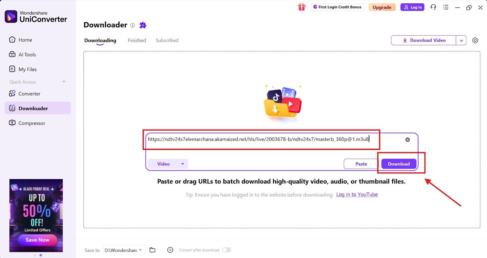 wondershare uniconverter download m3u8 to mp4