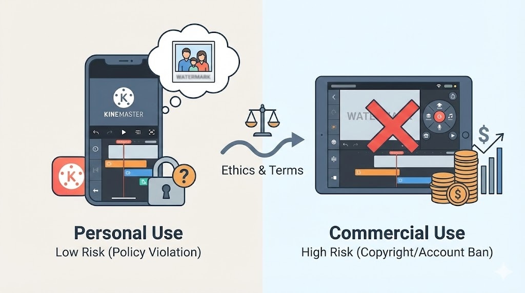 ethics and policies in kinemaster watermark usage