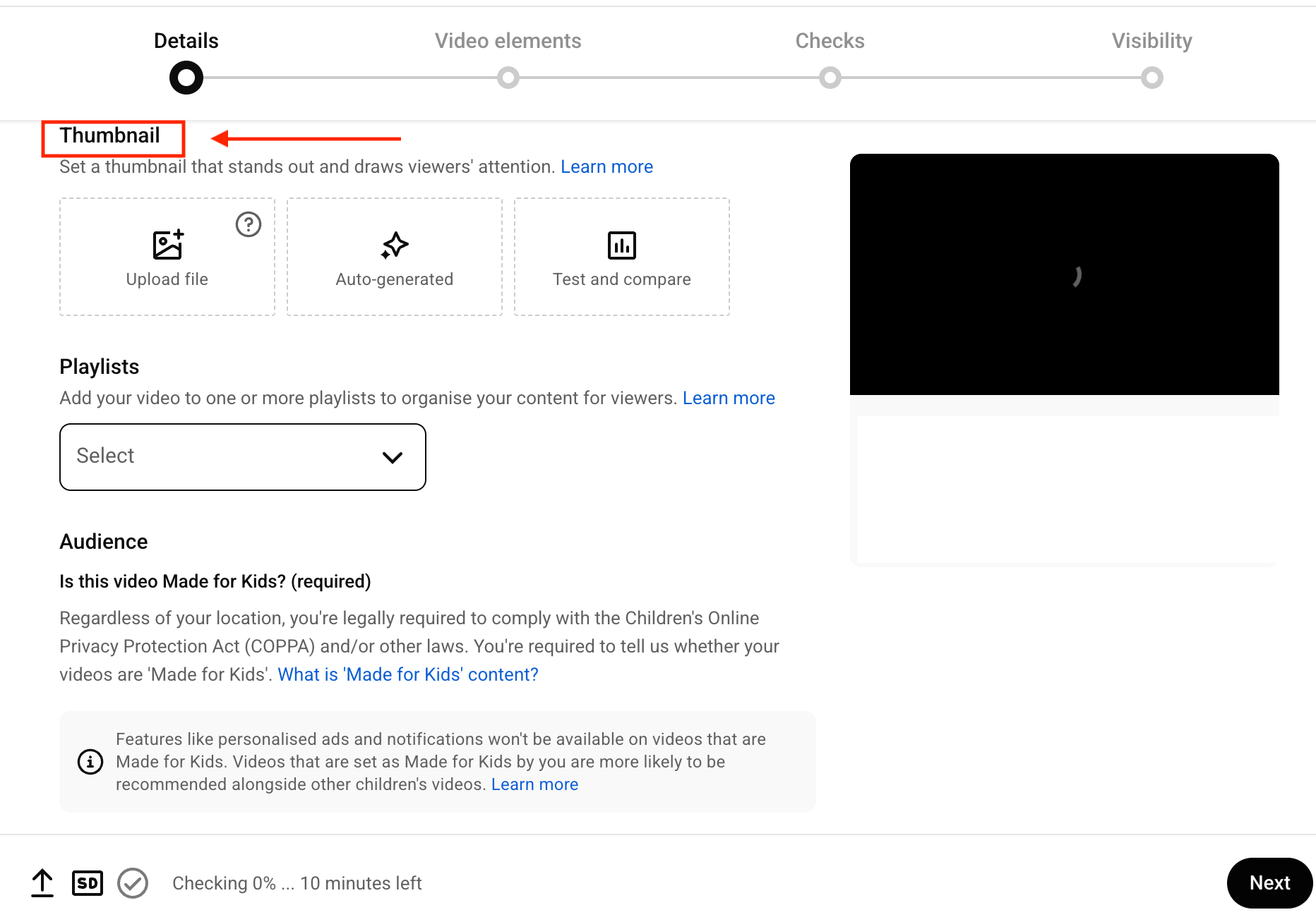 youtube add thumbnail