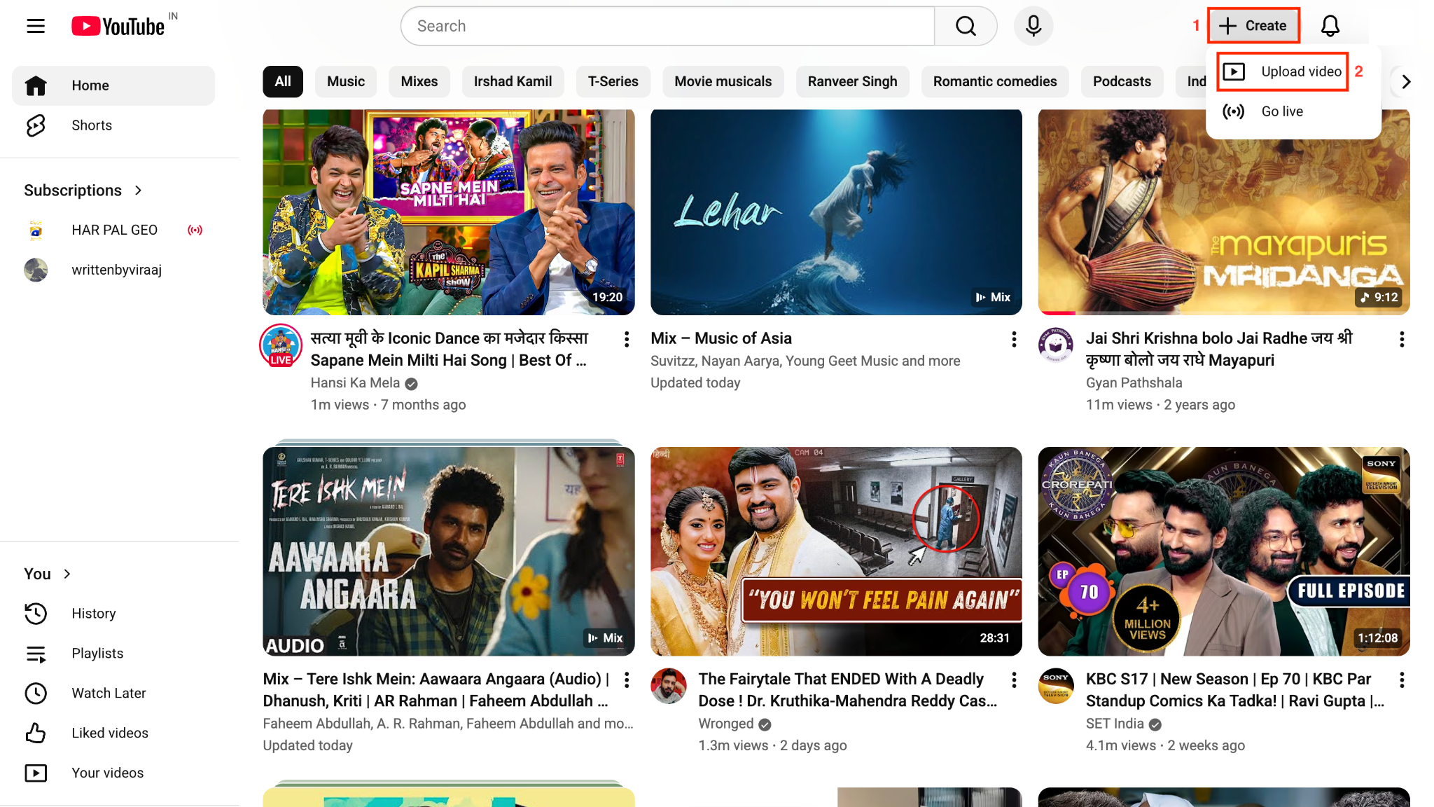 youtube upload video