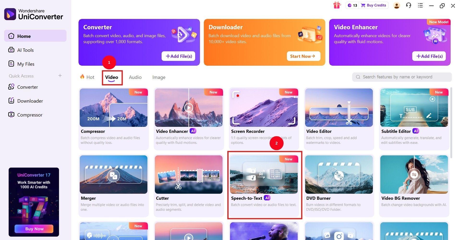 wondershare uniconverter smart summarizer
