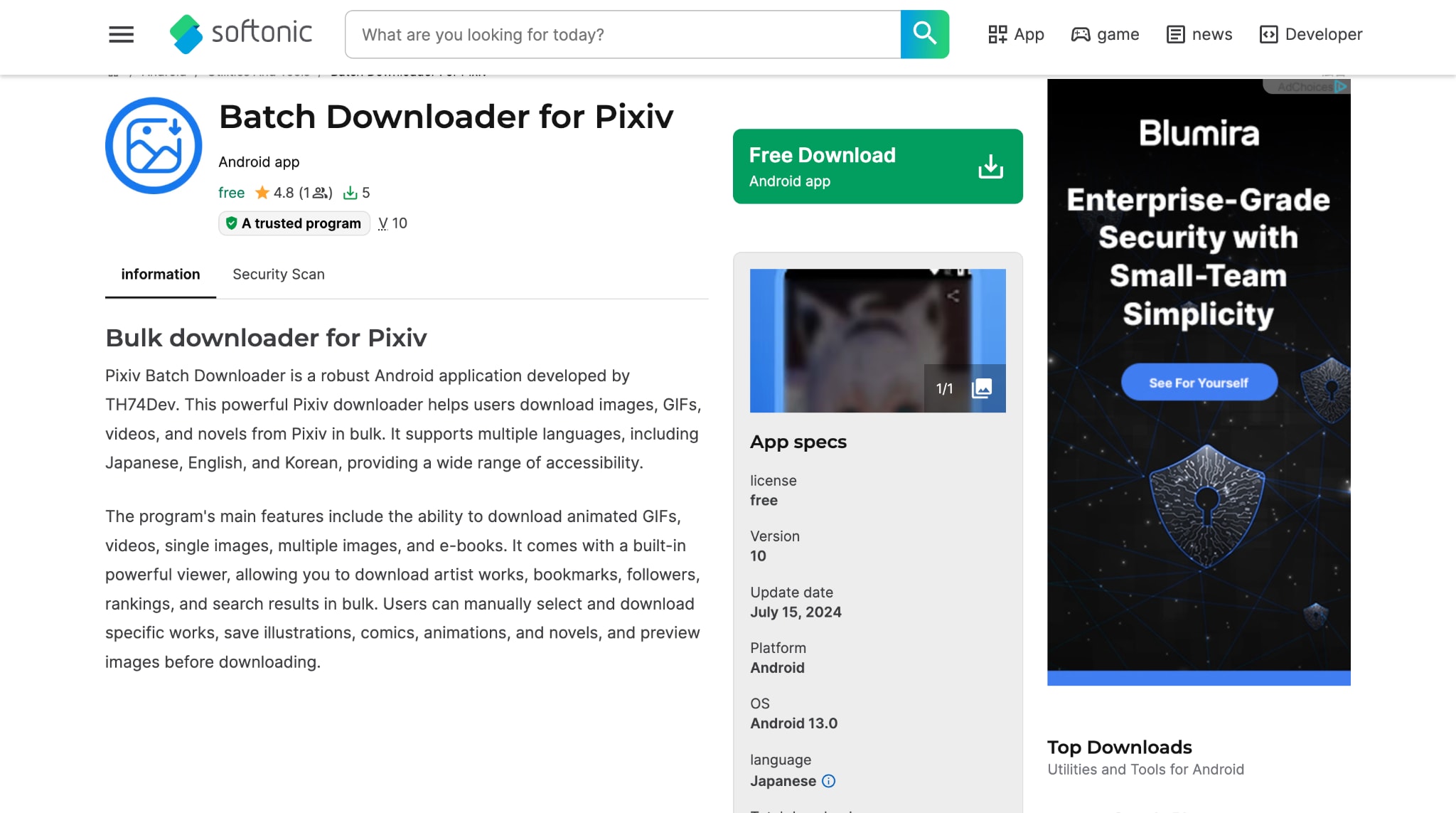 batch downloader for pixiv homepage