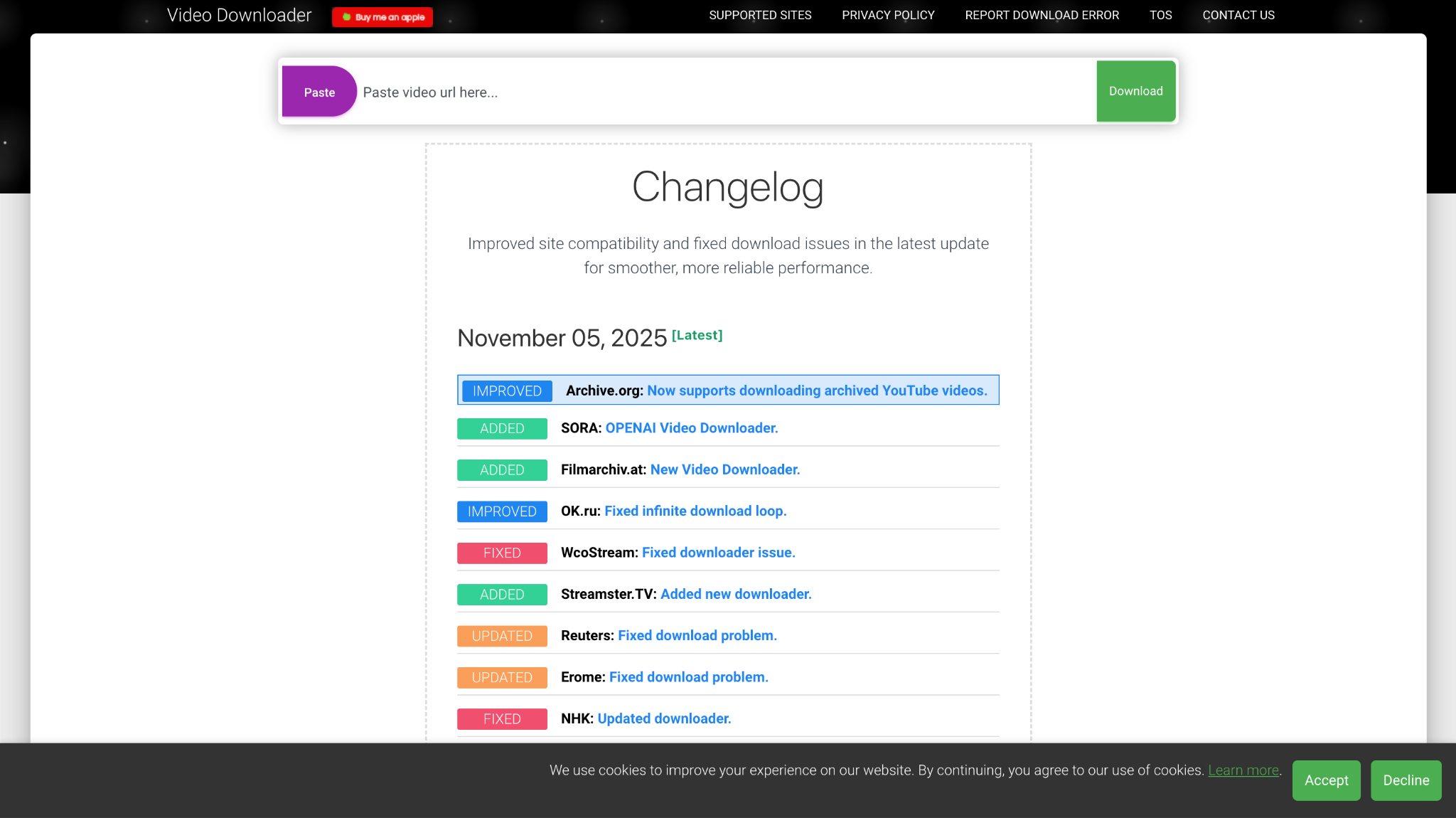 pastedownload homepage