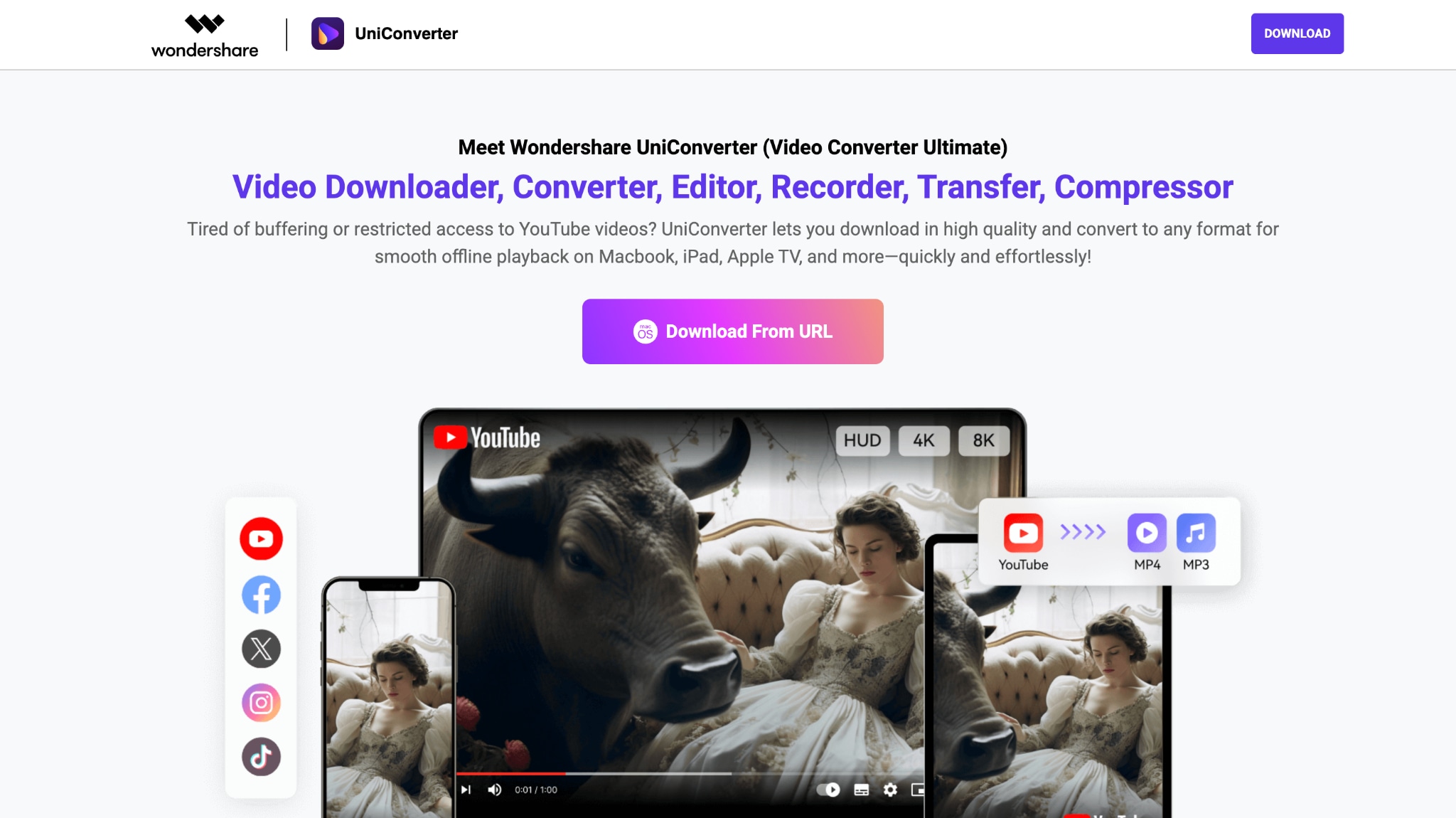 wondershare uniconverter homepage
