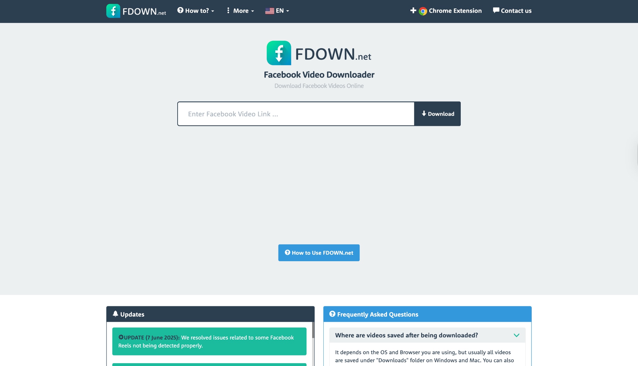 fdown interface