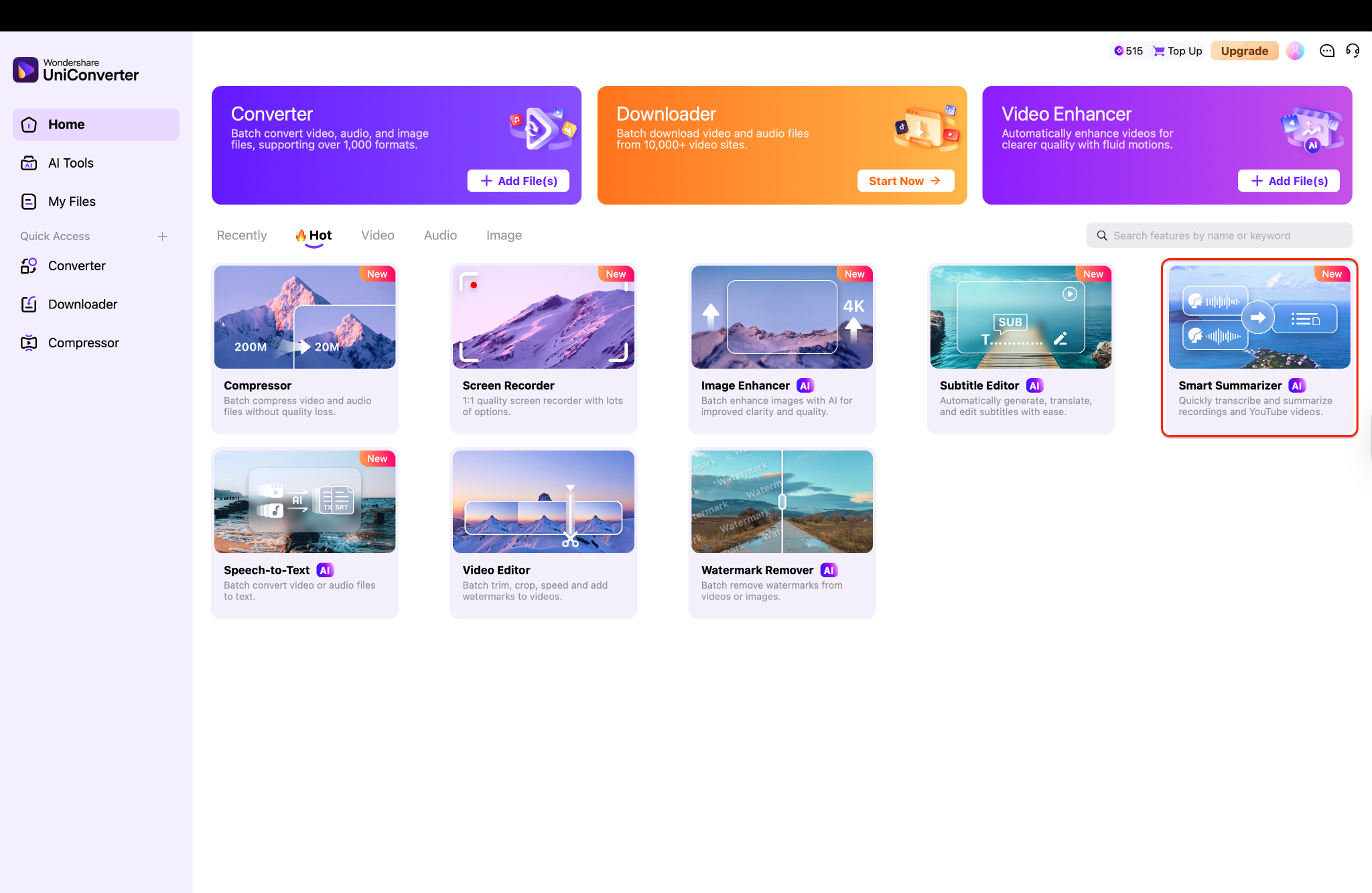 navigate to the smart summarizer