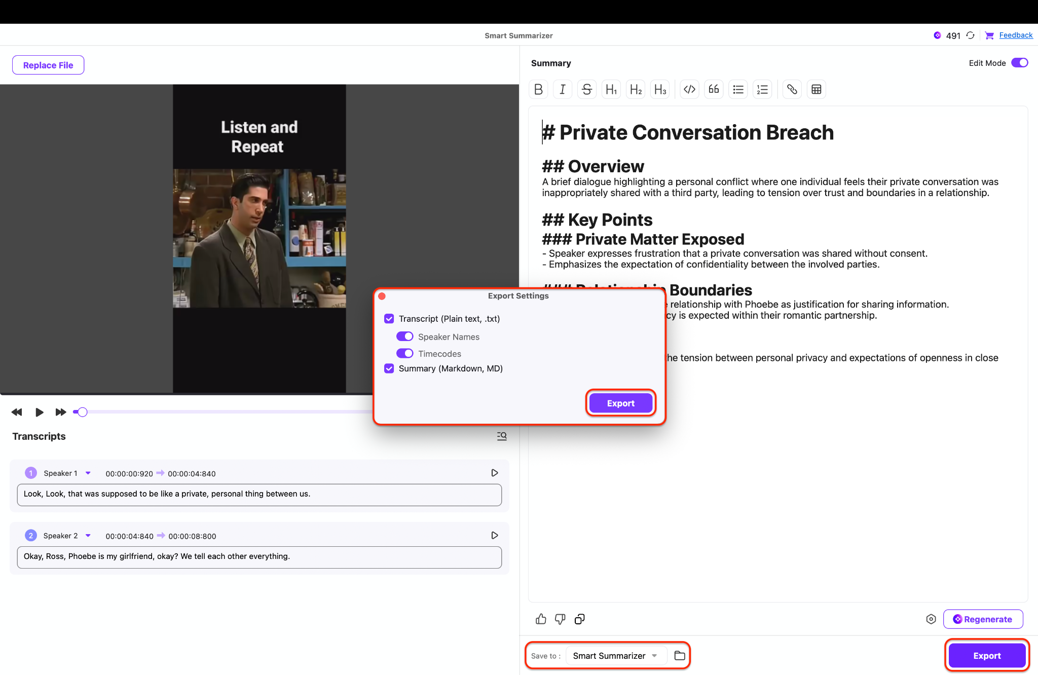 export and save to your device