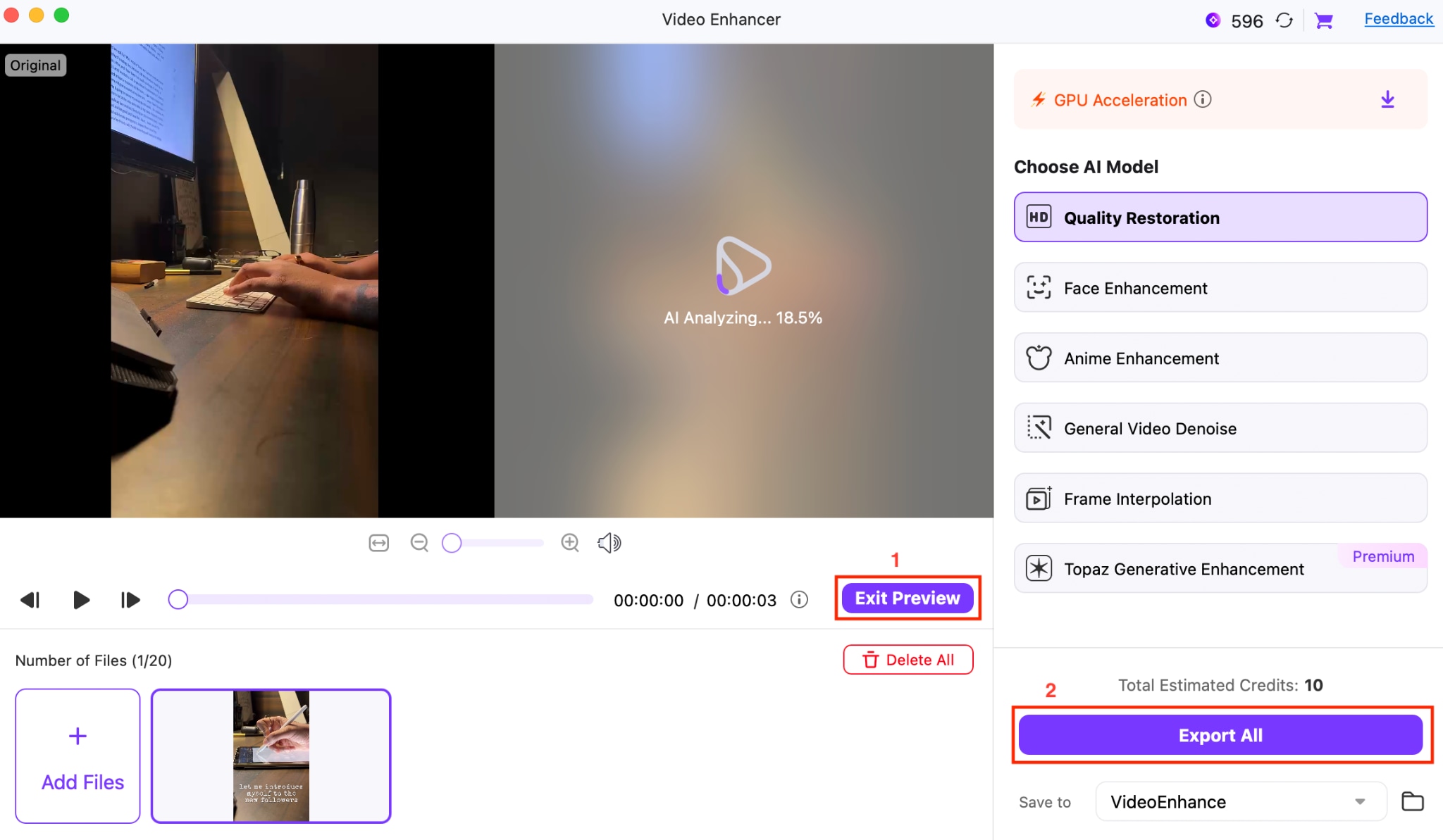 wondershare uniconverter export all