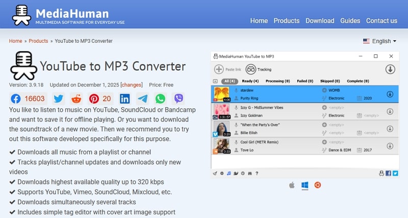 download youtube playlist to mp3 mediahuman