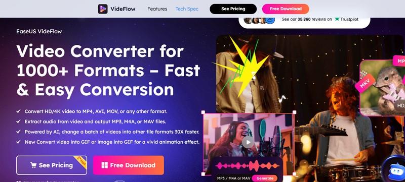 convert youtube into mov easeus