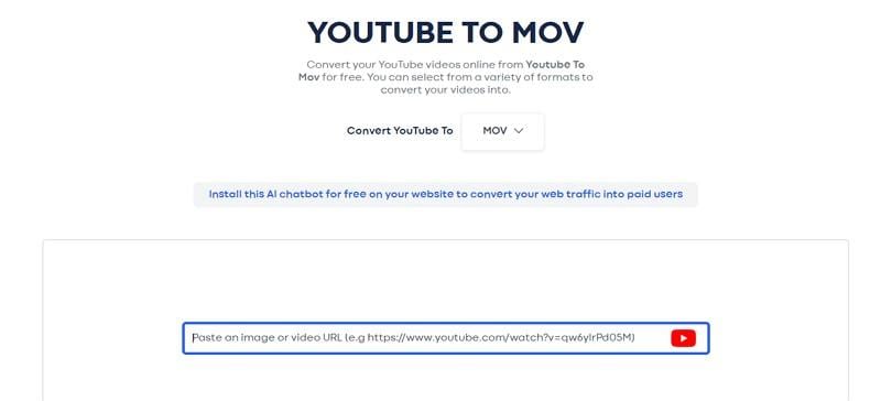 convert from youtube to mov motionbox