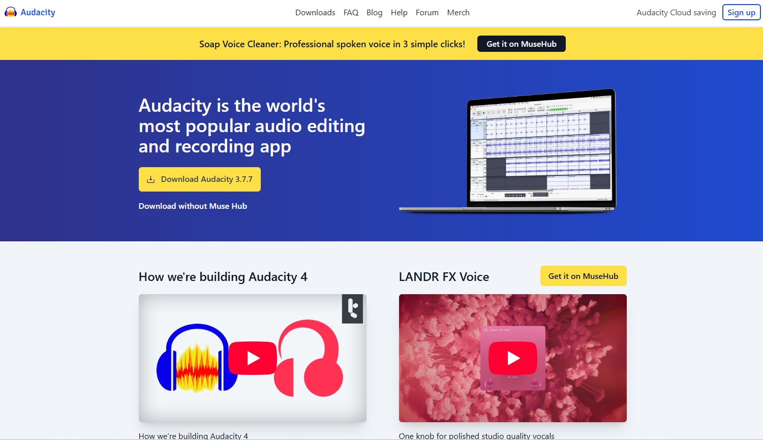 audacity homepage
