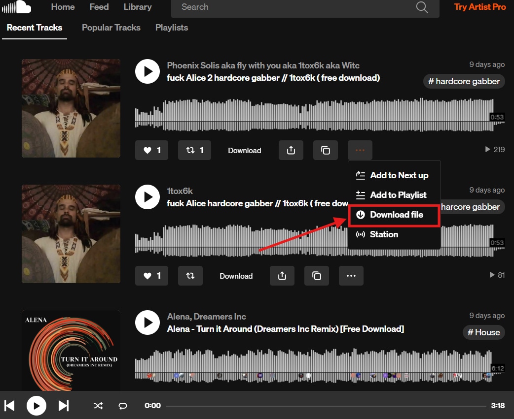 download soundcloud track