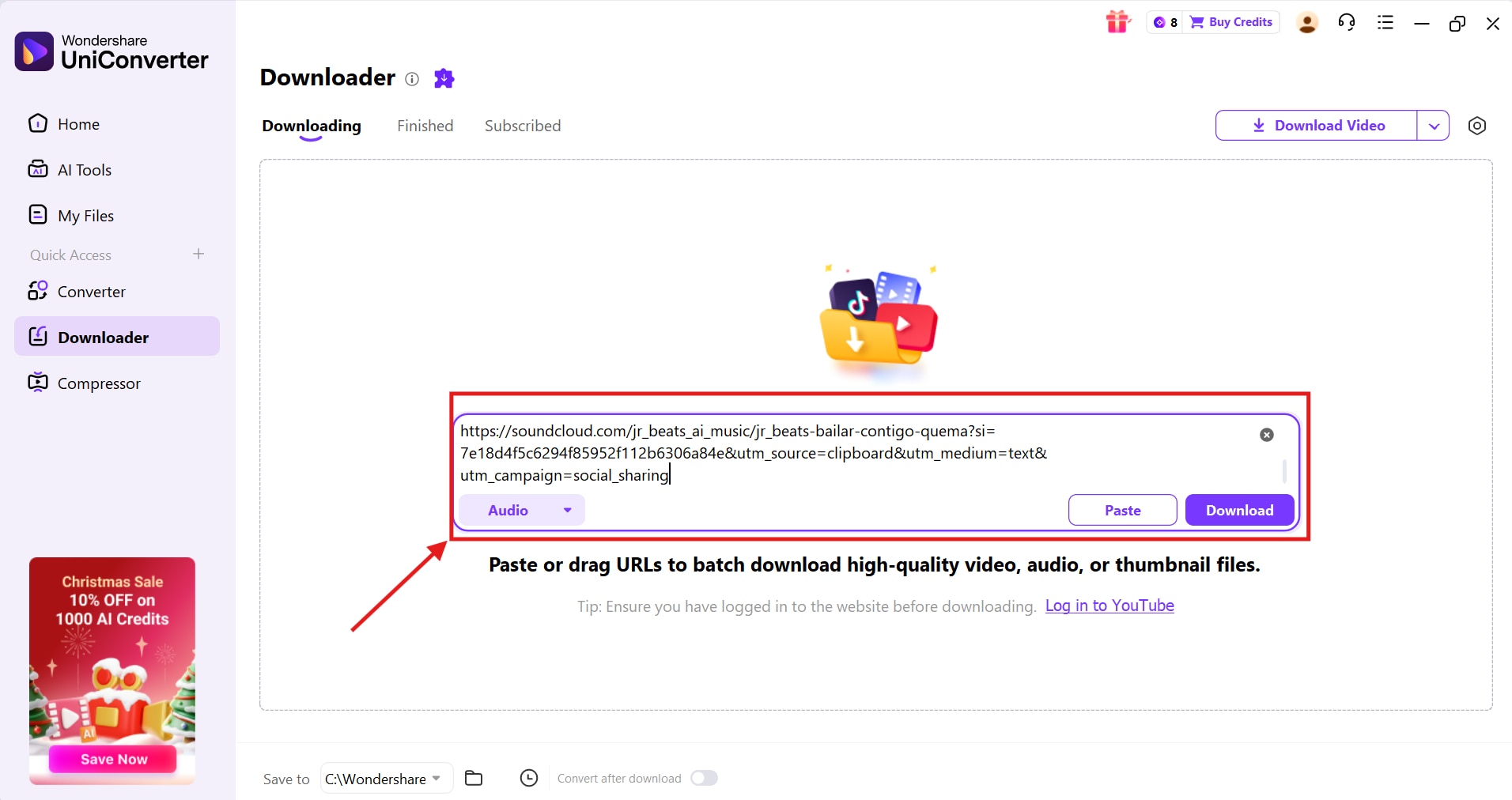 wondershare uniconverter click download