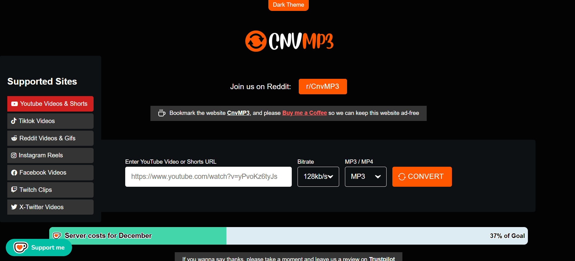 cnvmp3 homepage