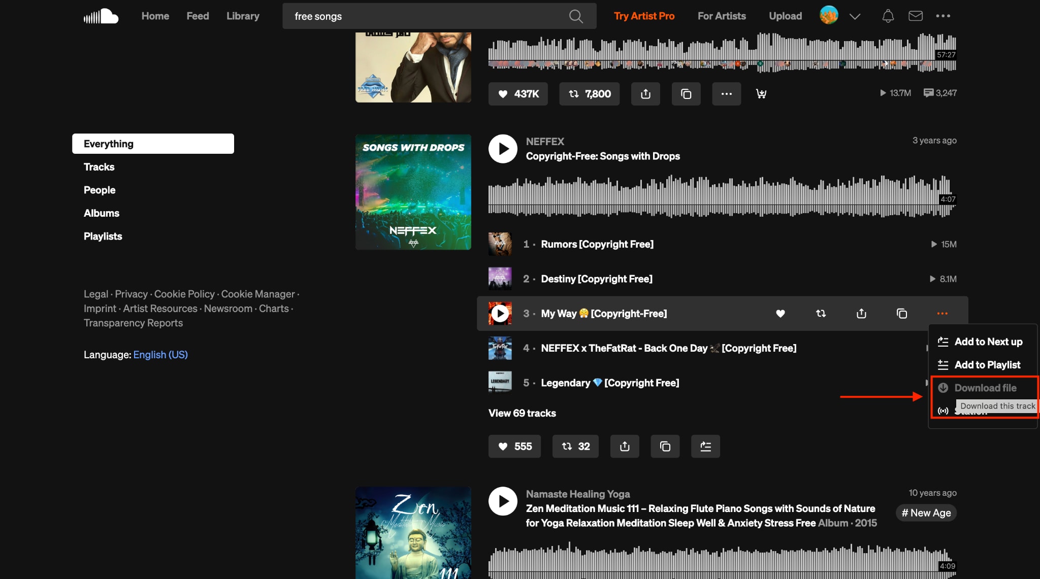 soundcloud download directly