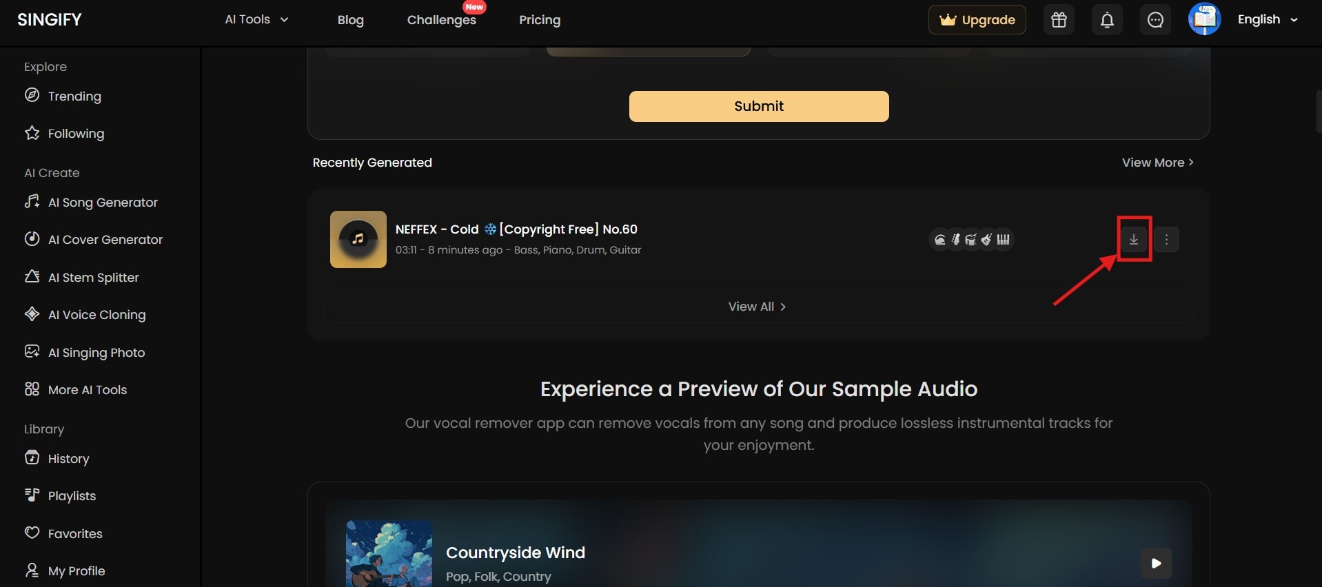 singify download vocals