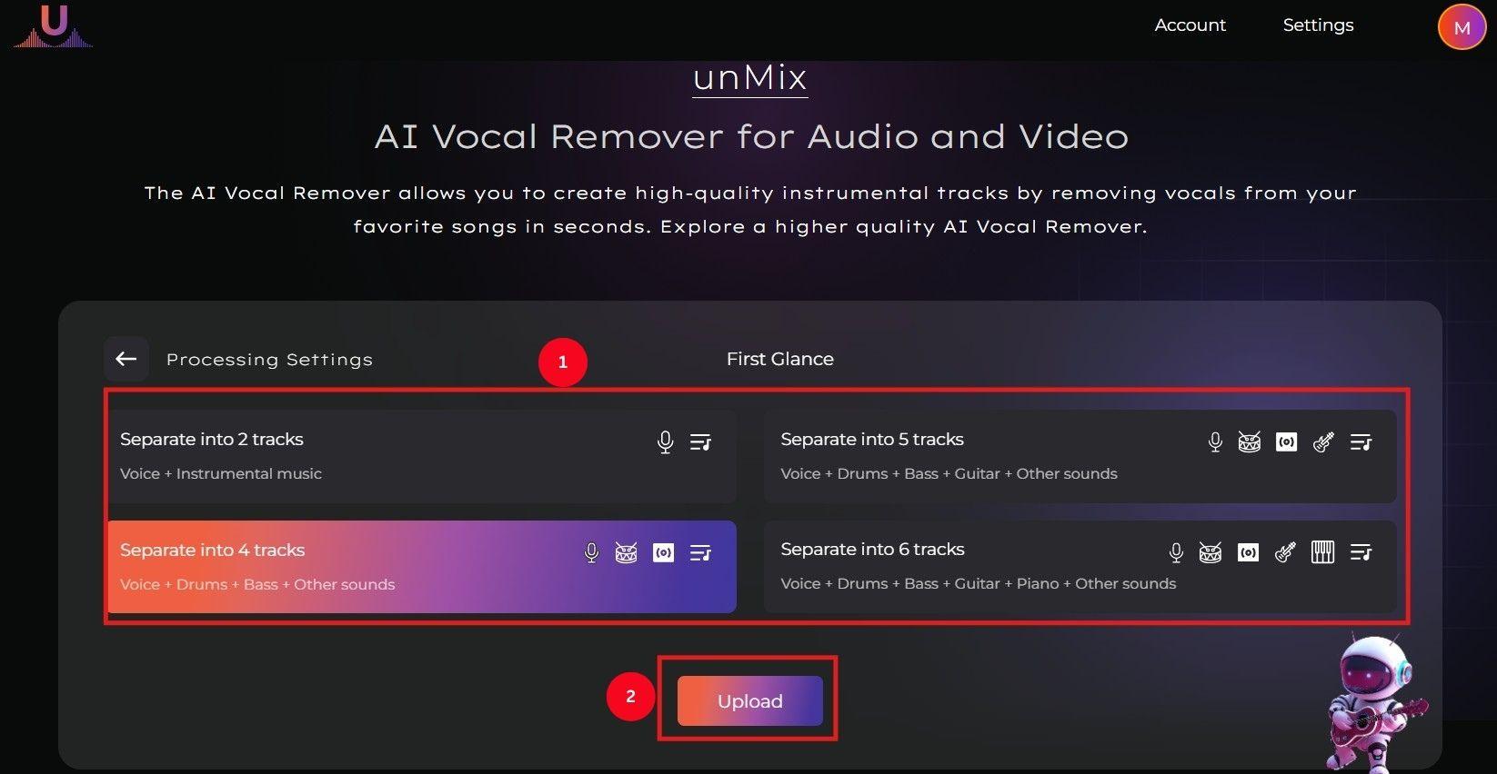 unmix isolate vocals