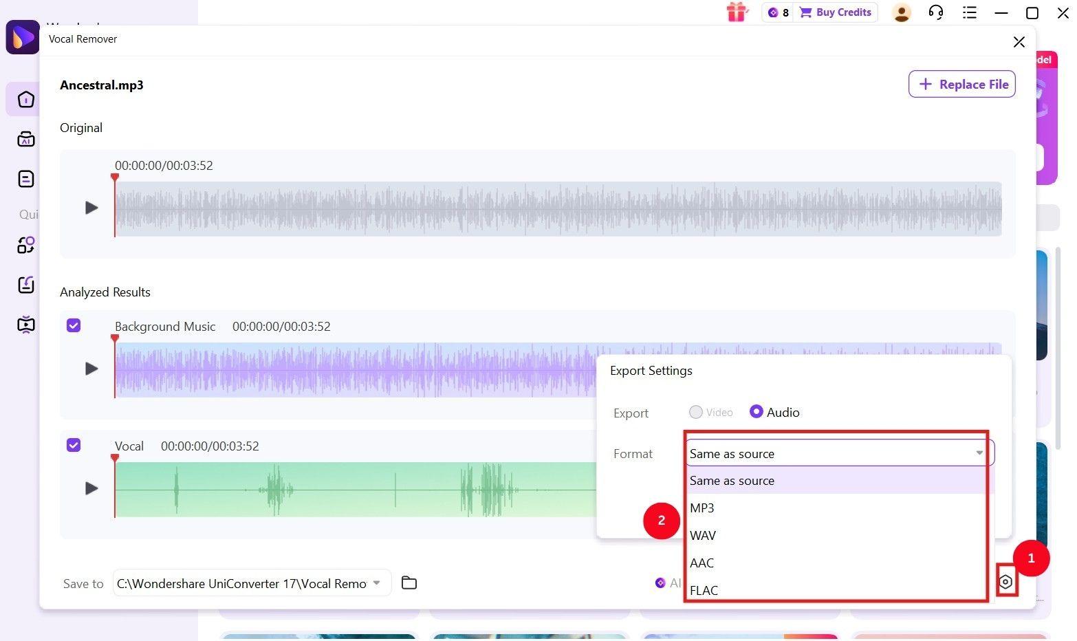 wondershare uniconverter change file format